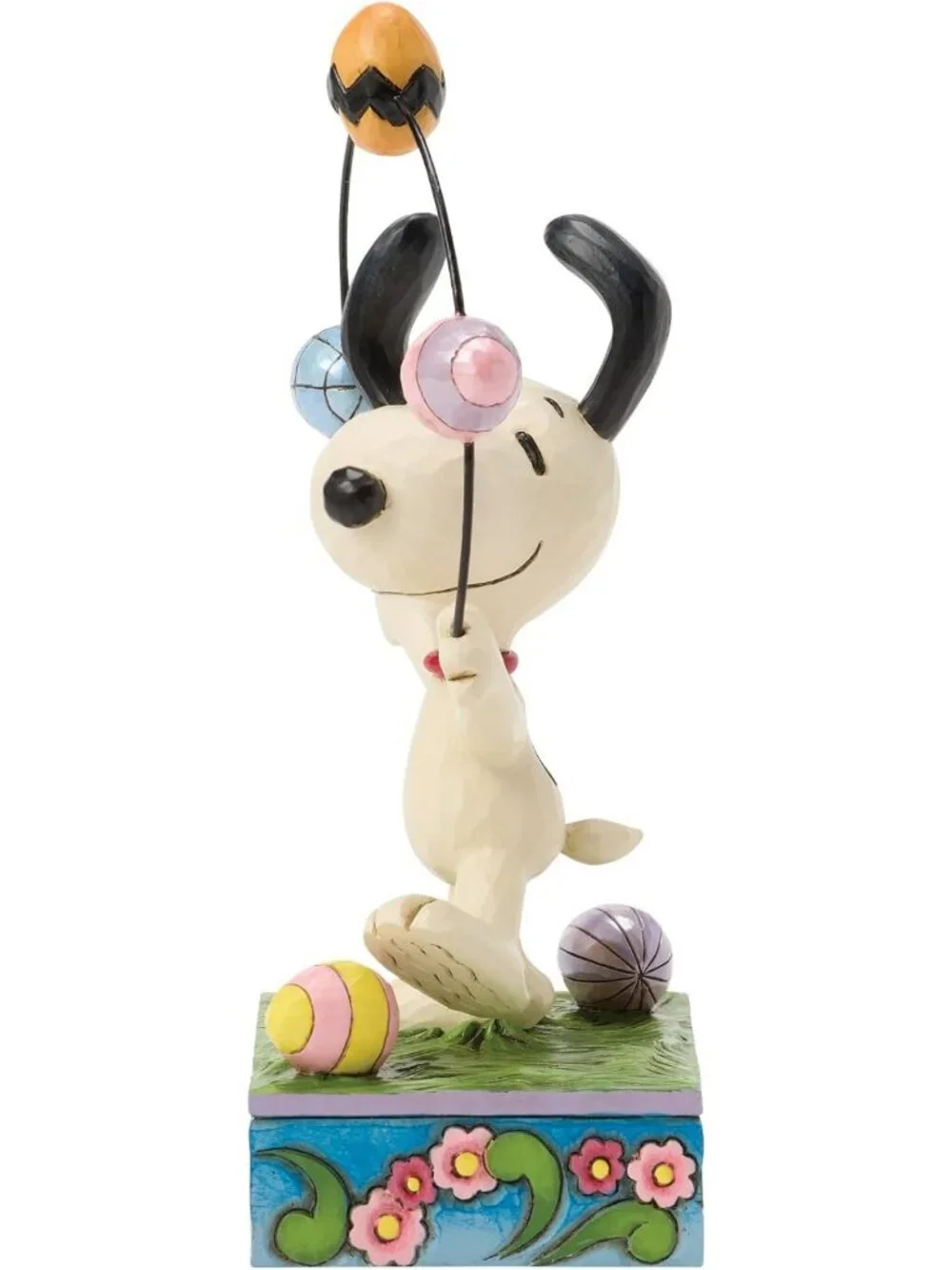 Snoopy Juggling Easter Eggs Figurine, 6.1 Inch, Colorful Spring Decor